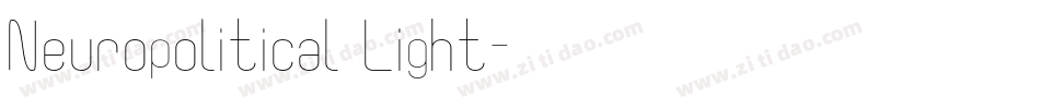 Neuropolitical Light字体转换